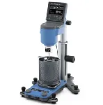 ROTATEMP SBS me-vi viscometer Package. IKA®. Viscosity range (mPas): 100-40000000. Speed range (rpm): 0.01 - 200. Temperature range (ºC): -100 to 300.  Equipped with advanced ball bearing technology (SBS - steel ball bearing, suspended). Includes: Stand ROTASTAND, ROTATEMP high-temperate system, standard spindle set SP set-2, Temp. Sensor PT 100.8