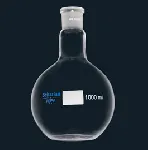 Flask, flat bottom, short neck. SCHARLAU. Capacity (ml): 100. Socket: 19/26. SCHARLAU