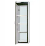 Armario de seguridad para productos inflamables UNE EN 14470-1. ASECOS. Modelo: S90.196.060.WDAS. Construcción armario: Alto, 1 puerta. Color cuerpo: Gris claro. Equipamiento: Cuerpo sin equipamiento interior, con puerta apertura izquierda, con mecanismo de bloqueo de puertas. Carga máx (kg): 600. Dim. AnxAlxPr (mm): 596x1968x616. Peso (Kg): 260