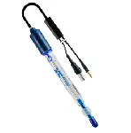 PH electrode XS FLOW T BNC PT1000, range pH 0 to 14, temp. -10 to +80 °C, body glass, electrolyte KCl 3M. With Pt1000 temperature sensor, with fixed cable and BNC + banana 4 mm connector. With serial number and certificate. LAB PROCESS