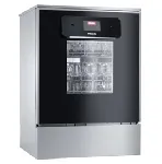 Lavadora desinfectadora laboratorio PLW 8683[GD LD DS10], con puerta de cristal, con toma de agua AD, dosificación detergente líquido y función EcoDry. MIELE. Capacidad: 64 vidrios de cuello estrecho o 196 tubos/viales o 128 frascos o 98 pipetas. Bomba dosificadora para detergente líquido. Carro modular y sistema EasyLoad. Display táctil: M Touch Flex. Conexión en red a través de WiFi. Función de apoyo al secado EcoDry. Bomba calentamiento de vel. variable. Medidas externas AlxAnxPr (mm): 835x598x600