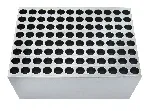 IKA dry block heaters. IKA®. Accessory. (Dimensions WxHxD = 95x51x76mm). Type: Double block, 1x96 PCR plate wells. Porus size (mm): 6,4. For: Tubes of 0,2 ml. Number of holes: 96. Depth (mm): 15,5