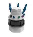 Safety Waste cap 'LISA', V3.0 with connector for exhaust filter. Thread S 50, filter not included. SCAT. Connectors (mm OD): 4x1.6/2.3/3.2mm + 3x5.0 to 11.5mm + 4 PFA blind plugs + 3 PTFE blind plugs