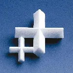 Magnetic stirring bar PTFE. Star head stir bar. PTFE Coated. Stable rotation position, very good agitation. BRAND. Length (mm): 30. Ø (mm): 12