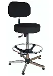 Stool, vinyl, steel foot, 5 feet.