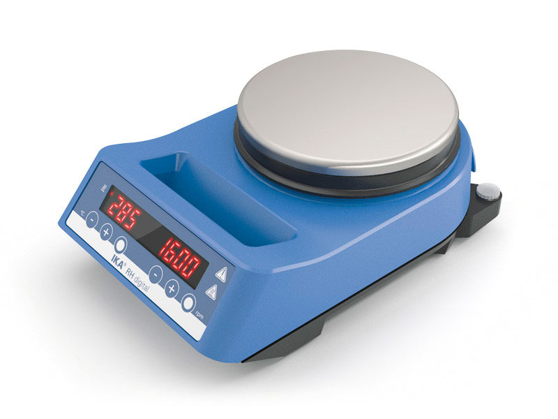 Agitador magnético RH digital con calefacción. IKA®. Con placa calefactora de acero inoxidable