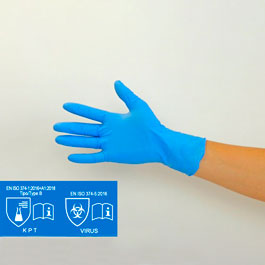 Nitrile glove.Non-sterile powder-free. Size XL (9-10). AACHENPREMIUM