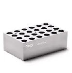 Bloque de aluminio COD-W24-D160-A Block para 24 tubos de fondo redondo de 16 mm para DQO. VELP®. Dimensiones pocillo (ØxPr., mm): 16x47. Accesorio para Termorreactor ECODryBlock System