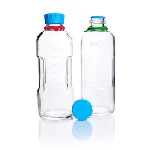 Frascos para laboratorio YOUTILITY transparente con tapón y anillo de vertido en PP. DURAN®. Capacidad (mL): 1.000. Rosca DIN (GL): 45. Diámetro (mm): 93. Altura (mm): 253