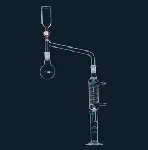 Aparato de vidrio para la determinación de la acidez volátil en vinos completo. SCHARLAU