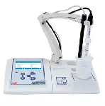 Benchtop conductimeter COND 80 PRO. XS. Magnetic stirrer with arm. Cell: without conductivity cell and temperature probe. 1413 µS and 12.88 mS solutions. Datalogger, Datalink software and USB keyboard. Measurement range: COND 0.00 to 1000 mS. TDS 0.1 mg/L to 500.0 g/L. Salinity 0.01 to 100.0 ppt . Temp. -20 to 130.0 ºC. Resistivity: 1-10 mO.