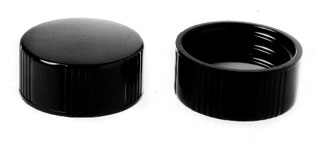 Cap without hole,thread 8-425 for Storage vial. NATIONAL SCIENTIFIC. Material: Black phenolic, with PTFE gasket