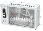 PD 4 G Puridest water still for distillation. LAUDA. Distillate type: Mono. Condenser material: Glass. Production (l/h): 4. Conductivity stages 1/2 (µS/cm): 2.2/-. Cold water consumption (l/h): 1.2. Dimensions WxHxD (mm): 650x390x200. Weight (kg): 17. Consumption (kW): 3