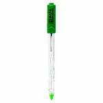 HI-10530 Digital glass body, refillable, double junction pH electrode for semisolids and emulsions. HANNA. Triple ceramic junction. 3.5 mm connector designed exclusively to be used with Hanna Instruments edge® Tablet Meters. Refillable with 3.5 M KCl. pH range: 0 to 12. Reference: Double Ag/AgCl. Conical tip (12 x 12 mm). 1 m cable.
