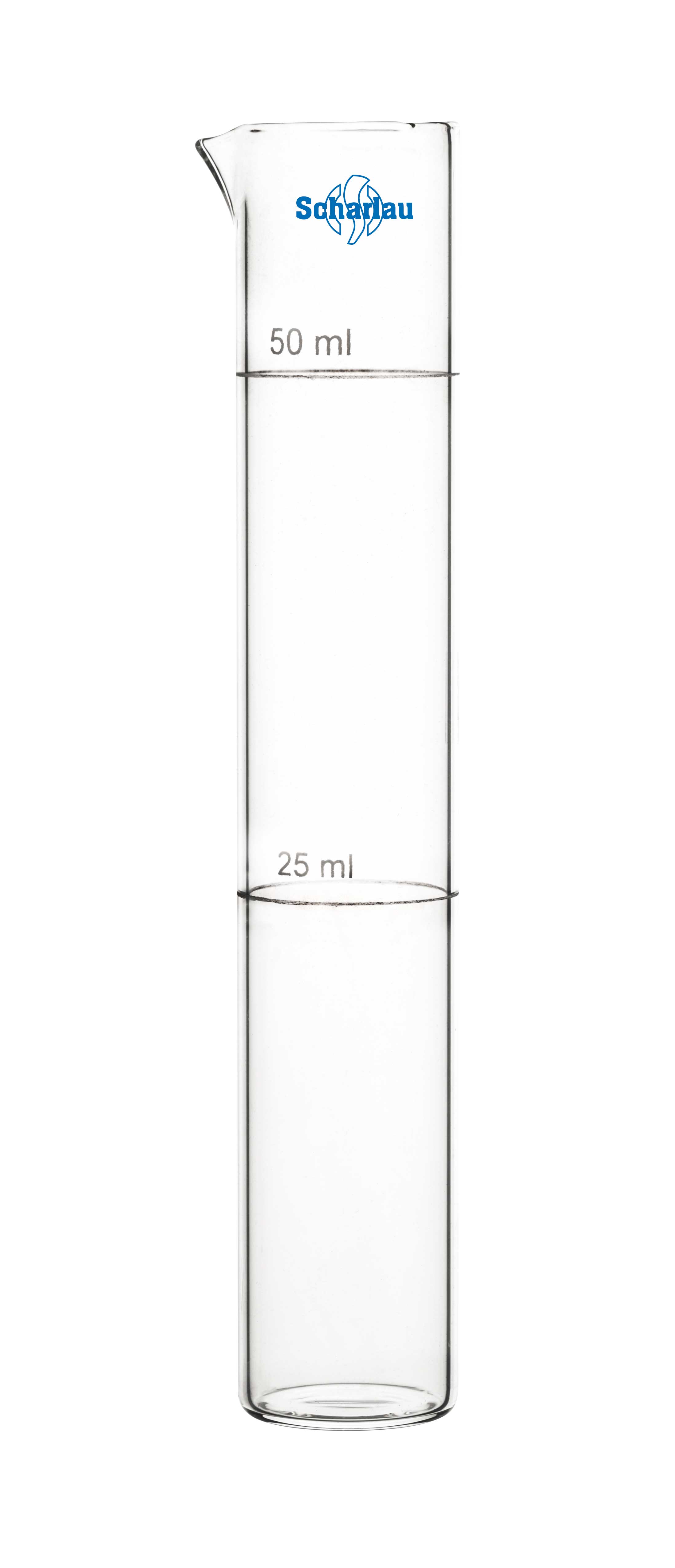 Nessler tube with spout. SCHARLAU. Ø (mm): 26. Cap. (ml): 25/50. Length (mm): 150