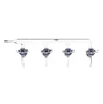 Vacuum distributor, with glass vacuum valves. SCHARLAU. Outlets: 4. Keys: Glass. Olives Ø (mm): 8-9