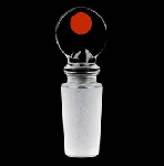 Glass stopper with red colour coding. SCHARLAU. Cone: 12/21