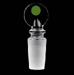 Glass stopper with green colour coding. SCHARLAU. Cone: 14/23