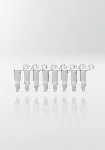 Strips of tubes for PCR. NERBE-PLUS. Capacity (ml): 0,2. Centrif. resist (g): 20000. Cap: Flat. Tube/Cap Colour: Transparent/ Transparent. Sterility: PCR Ready. qPCR: Yes