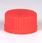 Resin cap for lab bottles. DURAN. Thread ISO: GL45, red. with pouring ring
