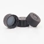 Nature PTFE/Nature Silicone Septa 13.5*1.5mm, 15-425 Black Screw PP Cap, Closed-Top-