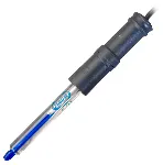 PH electrode for SENSION + pH1, for difficult media, open diaphragm, glass body pH 2 ... 14, 0 ... 80 ° C and temperature sensor. Hach