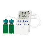 High-Accuracy Refrigerator thermometer. TRACEABLE. Temp. range: –50.0 to 70.0°C. Accuracy: ±0.3°C. Resolution: 0.01ºC. Probes: 2 bottles