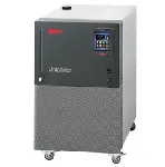 Unichiller P022. HUBER. Pilot ONE controller, air-cooled refrigerating unit and circulation pump with a high discharge pressure for applications with high pressure drops. Temperature range (ºC): -20 to 40. Temperature stability (ºC): ± 0.5. Flow (L/min) - Pressure (bar): 25 - 2.5. Volume (L): 3.8. Dimensions WxHxD (mm): 460x743x590