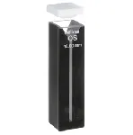 Cuvette Micro. HELLMA®. Modello: 104.002B-QS. Materiale: Quarzo SUPRASIL. Chiusura: Tappo in  PTFE. Lunghezza d'onda (nm): 200 a 2500. Vol. (µl): 700