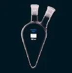 Two-neck pear-shaped flask. SCHARLAU. Capacity (ml): 100. Socket: 2x14/23