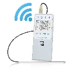 Termómetro digital de registro de datos conectados mediante Wi-Fi TraceableLIVE® con alertas en tiempo real. TRACEABLE. Rango: –200.00 a 105,00°C. Exactitud: ±0,25°C. Resolución: 0,01°C. Sondas: 1 sonda de acero inox. 316 con sensor de platino RTD. Puntos de calibración: –196°C, –80°C, 0°C, 100°C. Aplicación: Almacenamiento de nitrógeno líquido