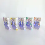Disposable blue-purple nitrile gloves, powder-free, Soft Touch for examination. SCHARLAU. Size: M. Length (mm): 240. Thickness fingers/palm (mm): 0,12/0,11
