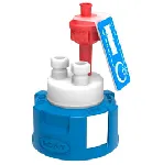 Safety Cap II, Ø 6,35, for GL45. Connectors (mm OD): 2x6,35mm (1/4'). SCAT®. Safety Caps: safe solvent extraction. GL45 screw caps for the preparative HPLC and air valve