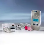VARIO Chlorine FREE-DPD/F10. LOVIBOND®. Reactives apts for equips Hach®. Photometric analysis. Detection range: 0,02-3,5mg/l Cl2. Number of pills, tests or ml: 100