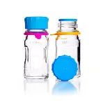 Frascos para laboratorio YOUTILITY transparente con tapón y anillo de vertido en PP. DURAN®. Capacidad (mL): 125. Rosca DIN (GL): 45. Diámetro (mm): 55. Altura (mm): 124
