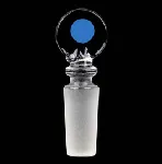 Glass stopper with blue colour coding. SCHARLAU. Cone: 10/19