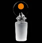 Glass stopper with orange colour coding. SCHARLAU. Cone: 19/26