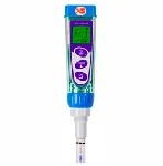 Multi-parameter pocket meter. XS. Model: PCT5. Sensor: Replaceable. pH range: -2 to 16 pH/0-2000 µS/0-200 µS/0-20 mS. Resolution: 0.01 pH/Automatic. Accuracy: ± 0.01/1% FS. Dimensions (mm): 35x175 mm. Weight (g): 130. Complete with carrying case, pH 4 and 7 buffer solutions, 1413 µS conductivity solution, carrying strap, and paper.