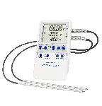  Memory-Loc digital datalogging thermometer for liquid nitrogen storage control. TRACEABLE. Range: –200.00 to 105.00°C. Accuracy: ±0.25°C. Resolution: 0.01°C. Probes: Platinum RTD sensors, 2 stainless-steel probes
