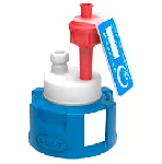 Safety Cap I, Ø 6,35, for GL45. Connectors (mm OD): 1x6,35mm (1/4'). SCAT®. Safety Caps: safe solvent extraction. GL45 screw caps for the preparative HPLC and air valve