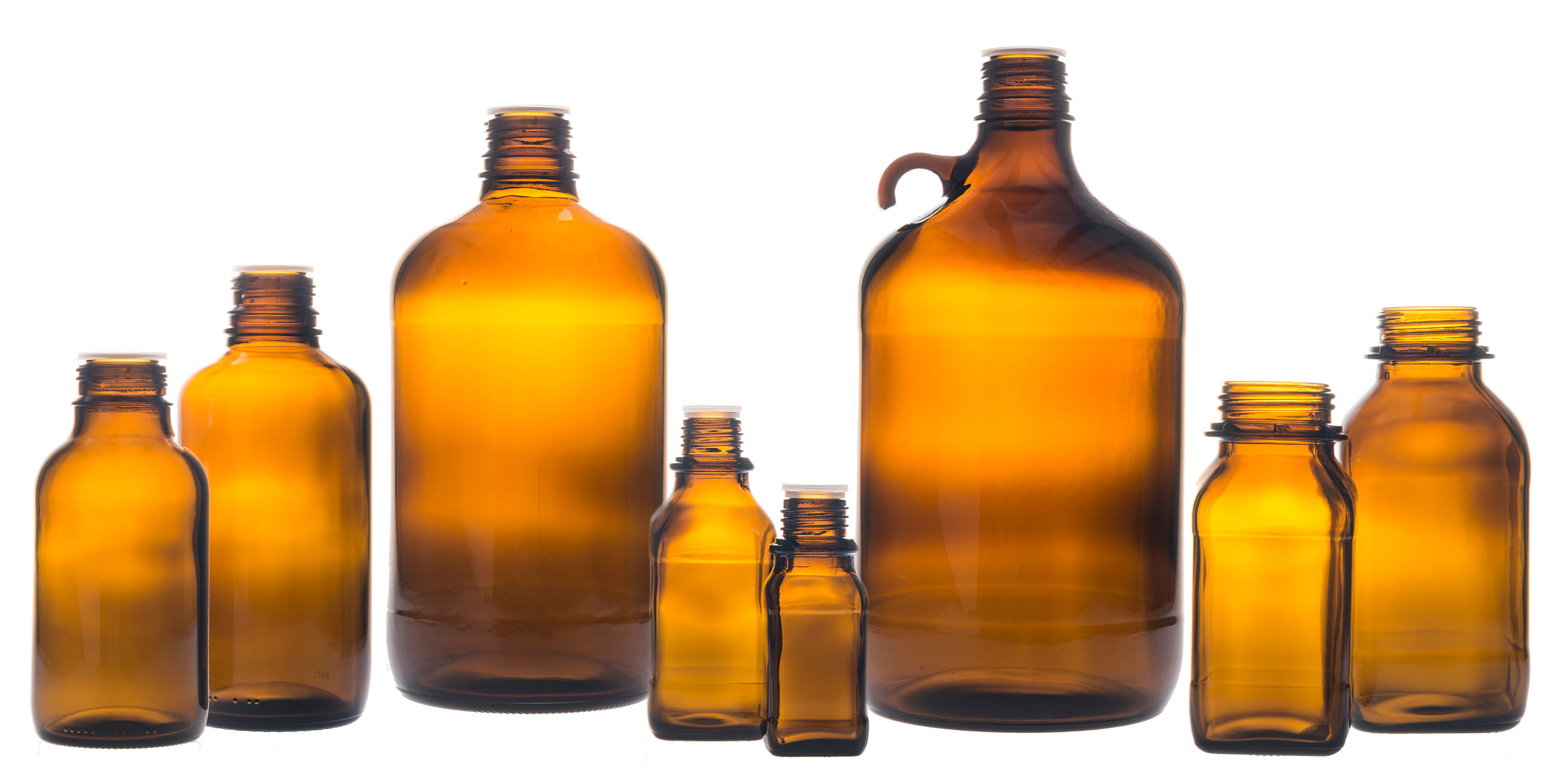 Amber glass flask , squared Cap. (ml): 500. Thread GL: 55. Without screw cap