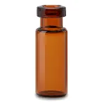Vial con cuello para encapsular, ND11, Volumen (mL): 1,5. Dimensiones (mm): 12x32, ámbar. Zona de escritura: No.