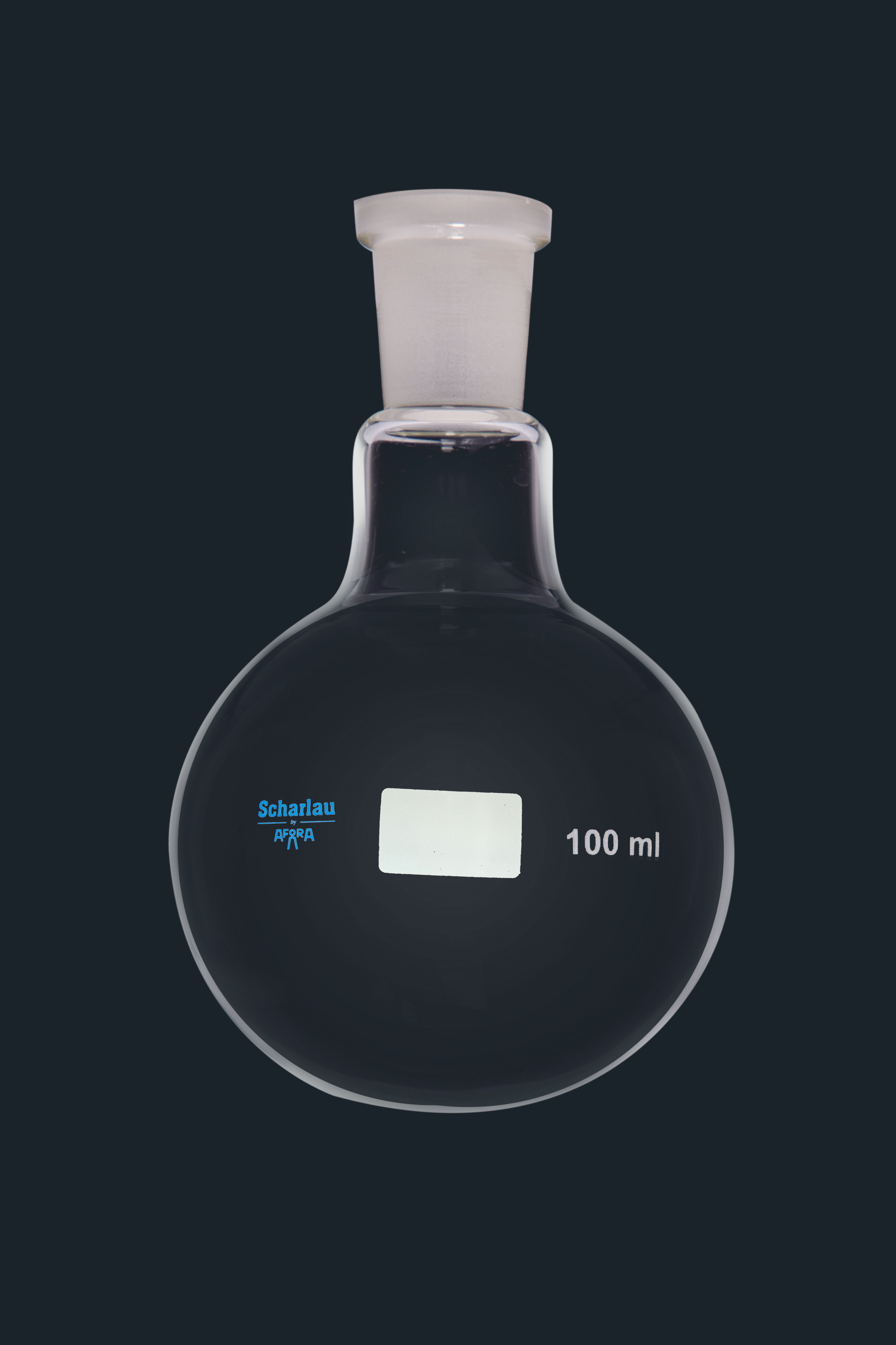 Flask, ground mouth, round bottom, short neck, clear glass. Capacity (ml): 1000. Socket: 29/32. SCHARLAU