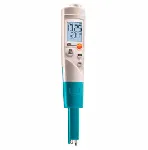 pH meter testo 206. TESTO. Set testo 206-pH1: one-hand pH/°C measuring instrument, protection class IP68, incl. storage cap with gel, TopSafe and belt/wall holder. Measuring range: 0 to 14 pH 0 to 60 °C