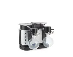 LABOPORT vacuum pump system. KNF. Model: SR 840 G. Flow (m3/h): 2.04. Final vacuum (mbar abs.): 6.0. Dim. WxHxD (mm): 299x250x274. Weight (kg): 13.1. Comprising chemically resistant diaphragm vacuum pump, base plate, separator on suction side and two separator flasks on suction and pressure side