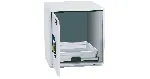 Armario para almacenamiento de productos corrosivos (ácidos y bases). ASECOS. Modelo: SL.060.059.UB.T. Construcción armario: Bajo, 1 puerta. Color cuerpo: Gris claro. Equipamiento: Cuerpo sin equipamiento interior, con puerta apertura izquierda, con puerta batiente. Carga máx. (kg): 100. Dim. AnxAlxPr (mm): 590x600x570. Peso (Kg): 40