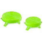 Juego de tapas de silicona. DURAN®. Tamaño: XL/XXL. Color: verde