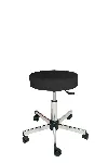 Stool, vinyl, steel foot, 5 rollers
