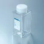 Sterile PET Bottle, wide neck without  thiosulfate for water sampling. Capacity (mL): 500. Material: PET body, HDPE cap. Cap diameter (mm): 50. Mouth diameter (mm): 46,5. Colour: transparent body, neutral cap.