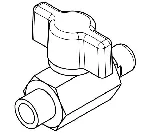 Drain valve without cap for baths 112A, 118A and 130A. HUBER. Accessory for thermostatics baths